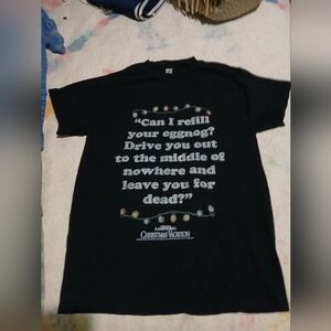 Gildan Black Cotton T-Shirt. National Lampoon's/ Xmas Vacation.‎ (M)